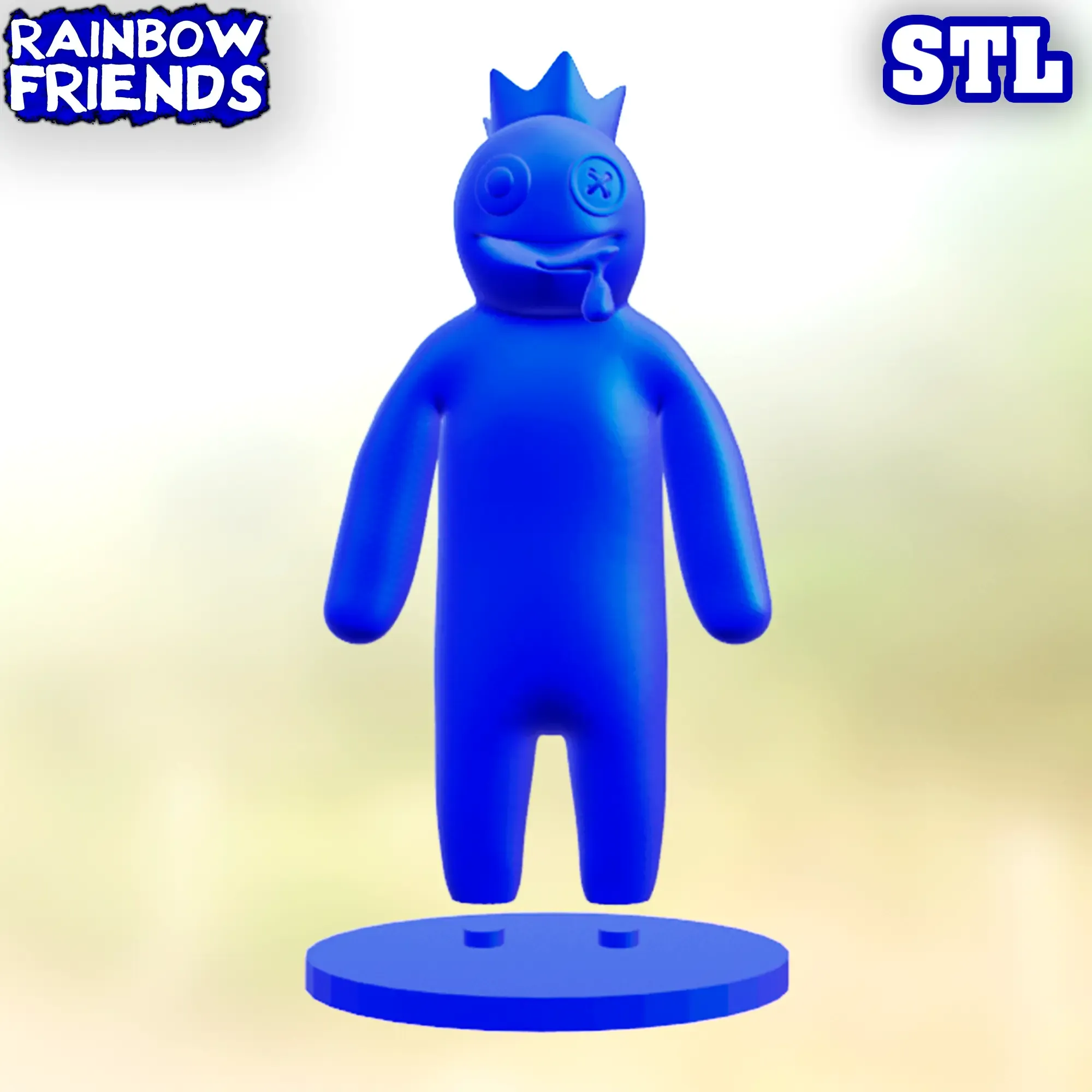 BLUE FROM RAINBOW FRIENDS - ROBLOX. TWO STL MODEL.