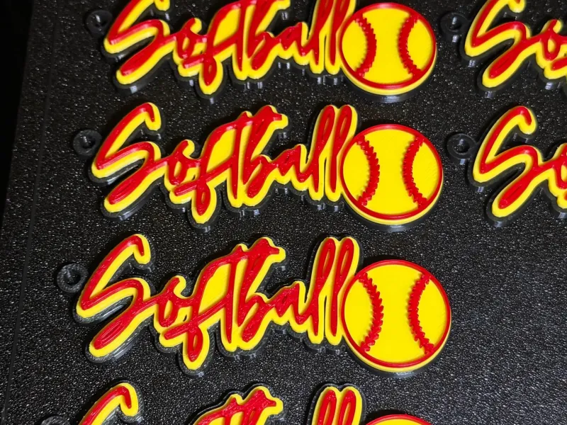 softball keychain