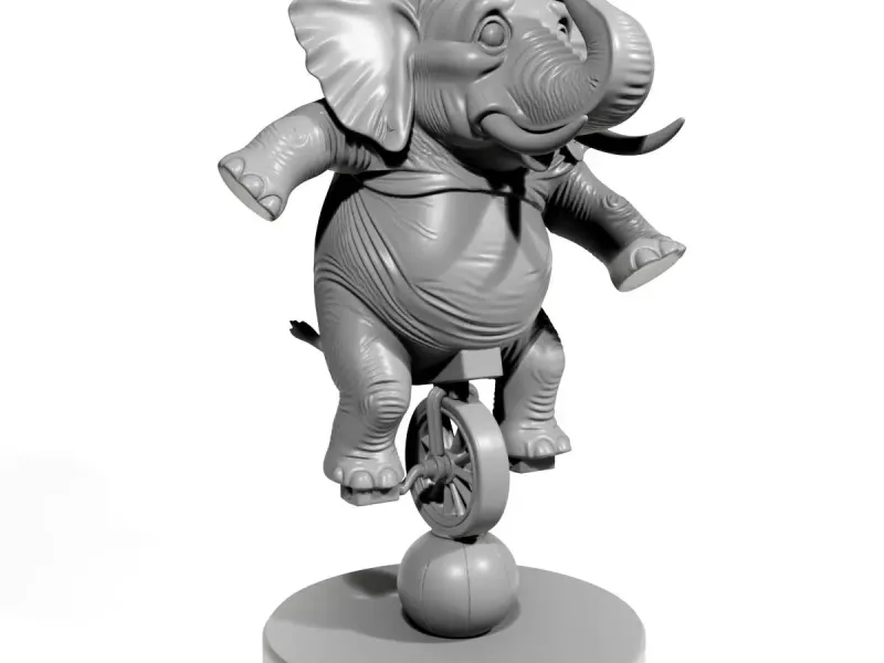 Éléphant de cirque amusant