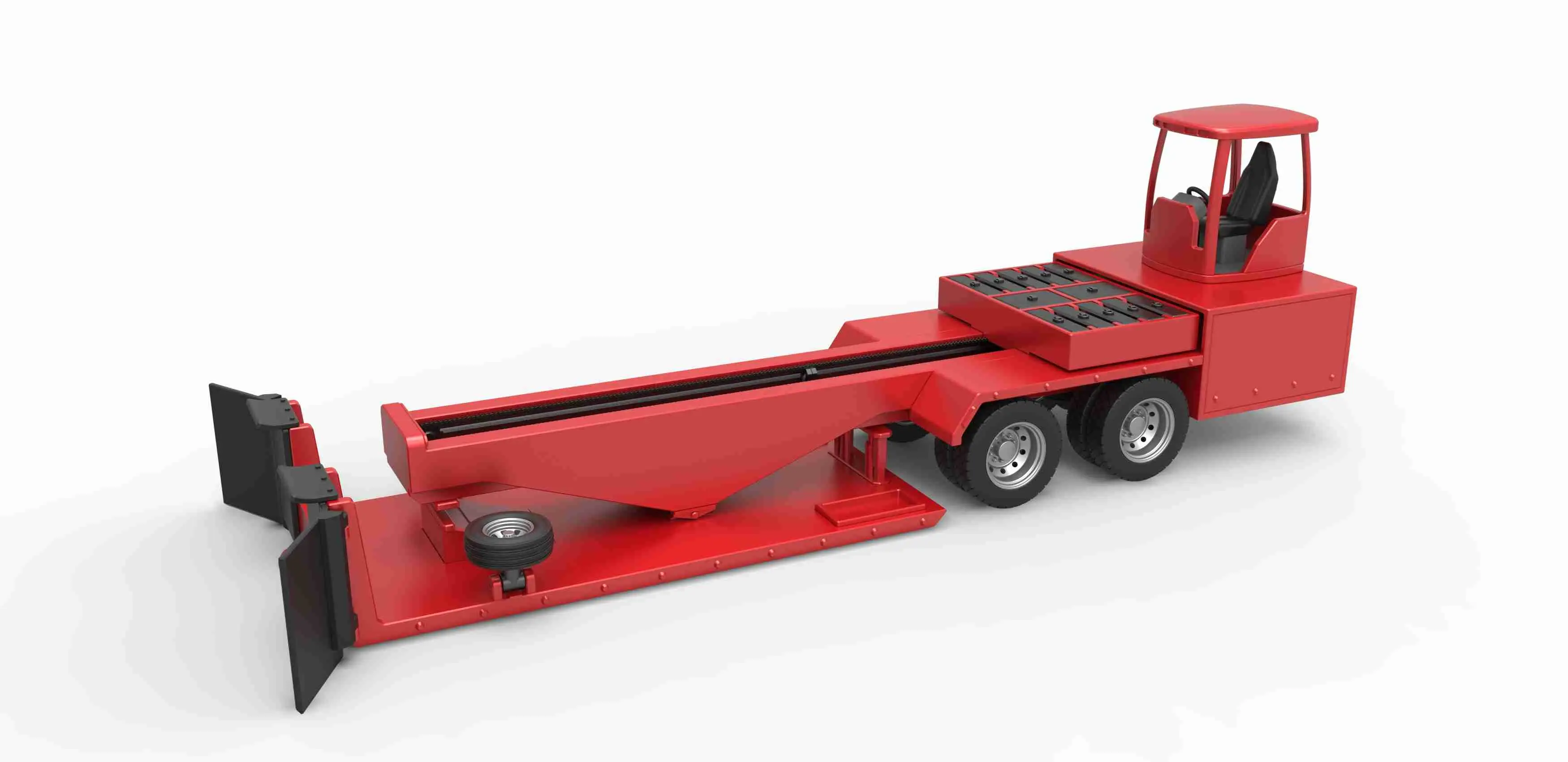 Tractor pulling sled Scale 1:25