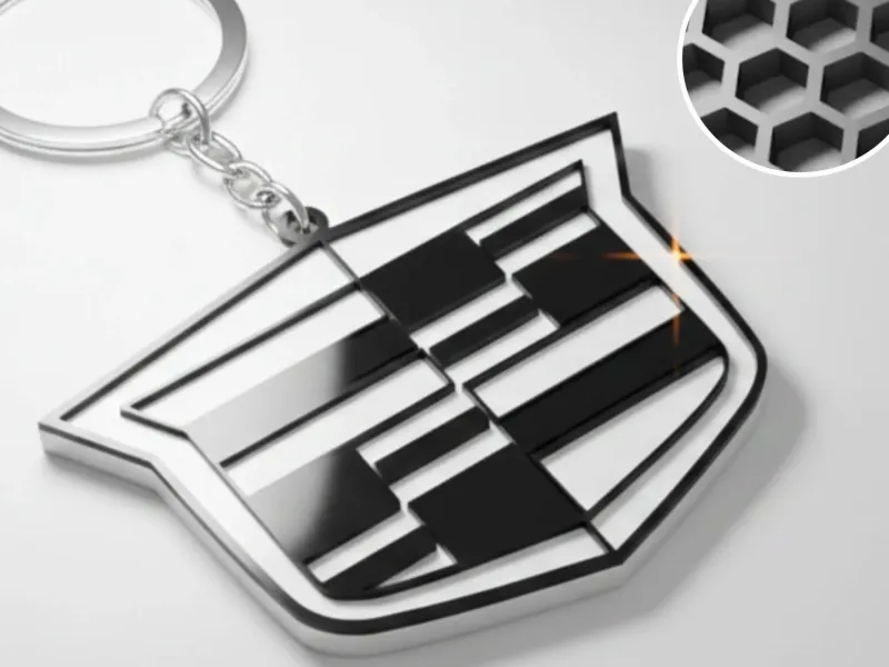 Cadillac logo keychain