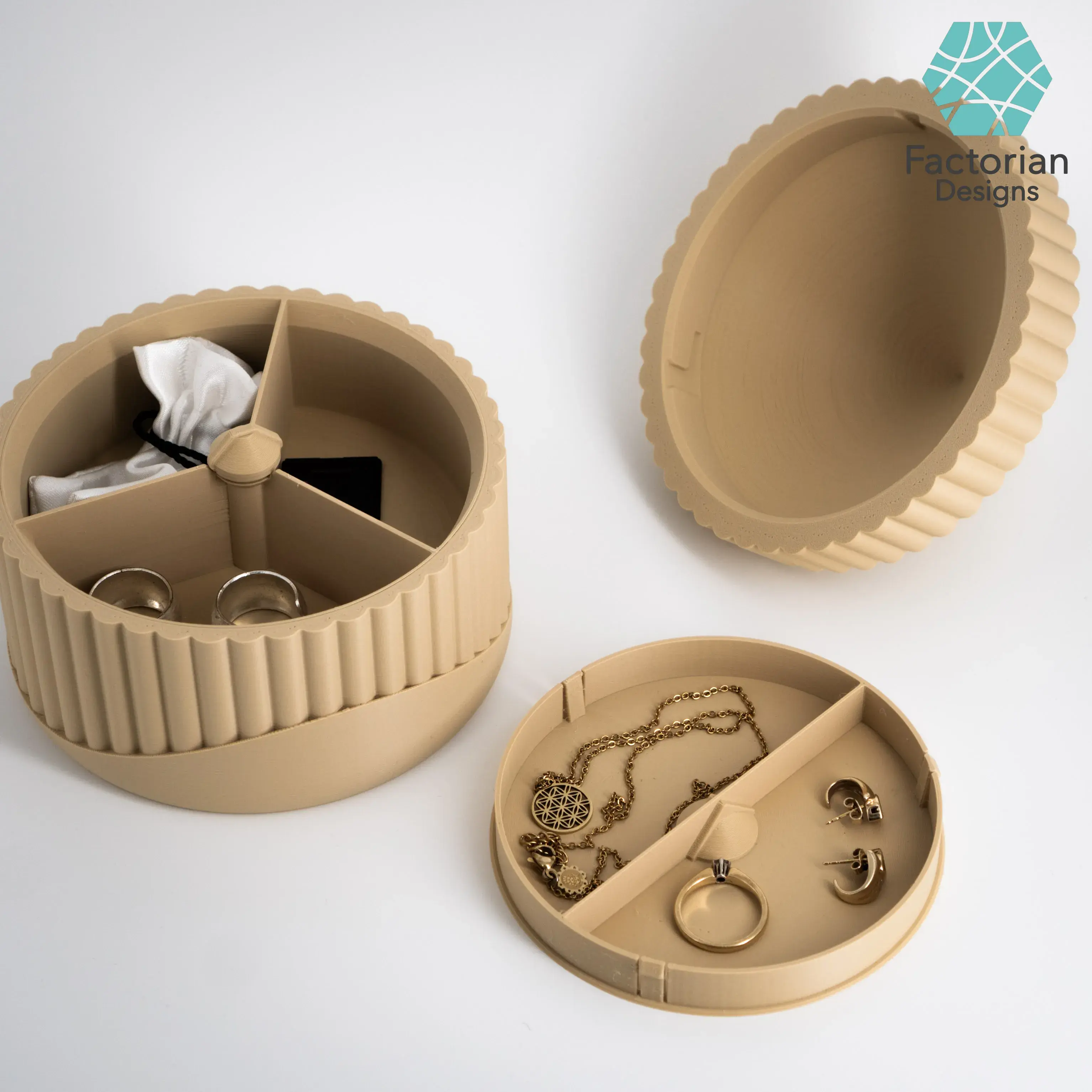 Dual Secret Jewelry Box 3D Print File | Storage Box Aurelia