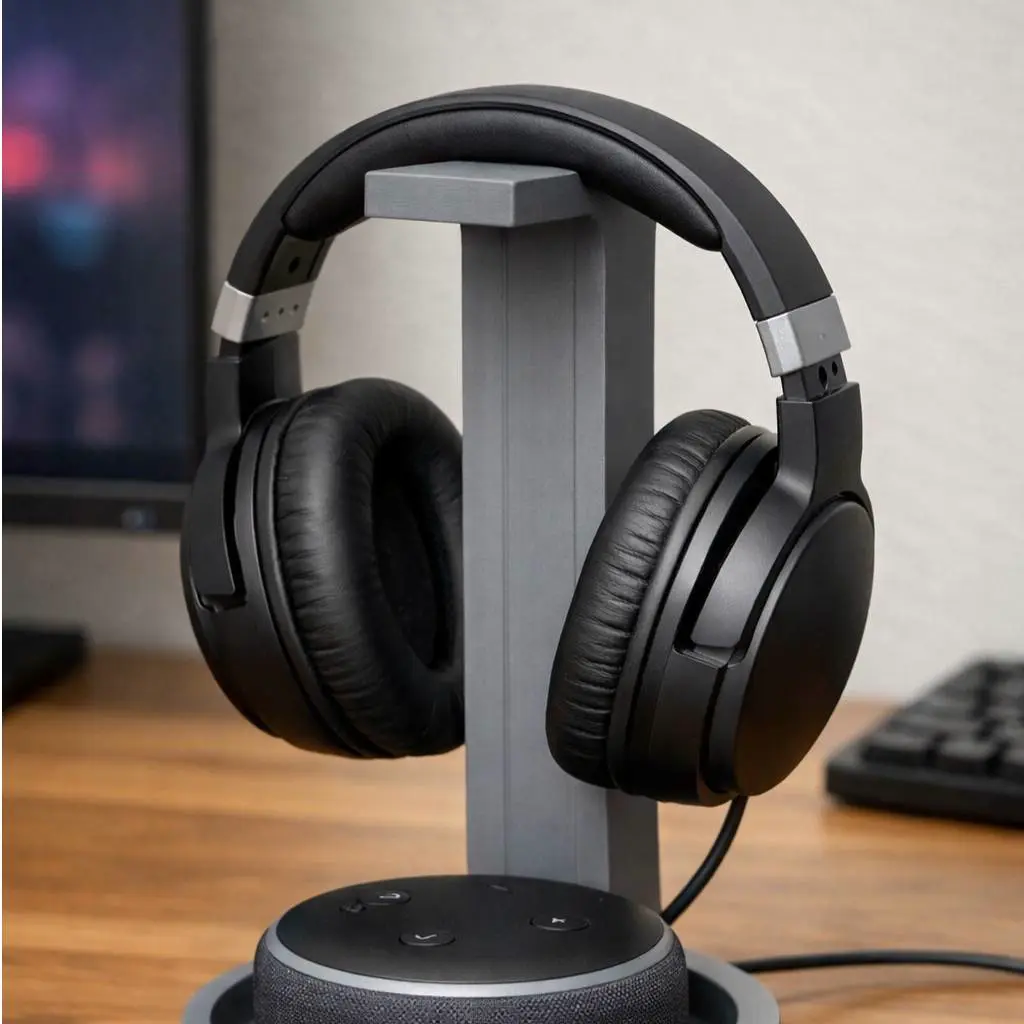 suporte para headset gamer com encaixe para echoDot 3 geraçã