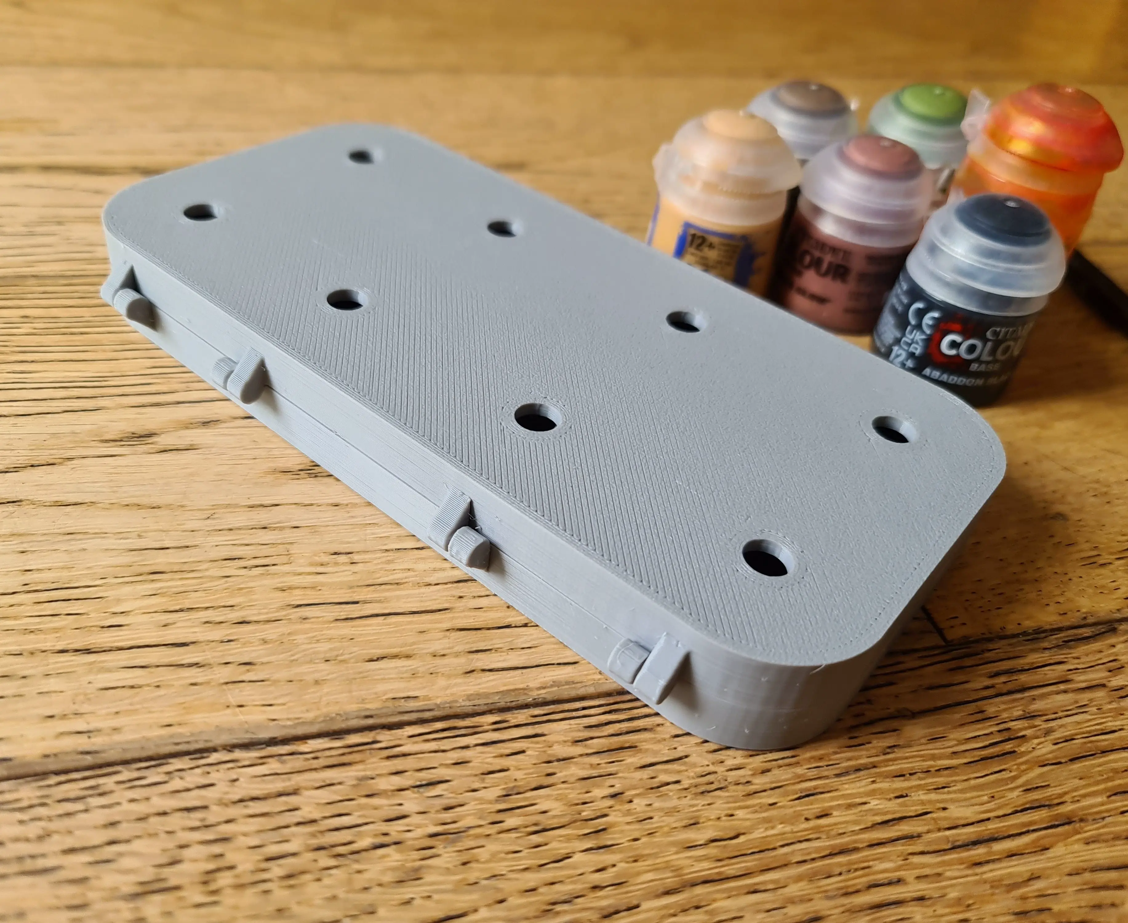 Print in Place Folding Citadel Paint Pot Holder and Mixer