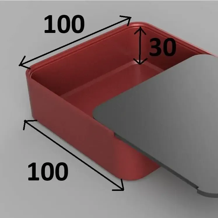 Slide box 10x10x3 cm