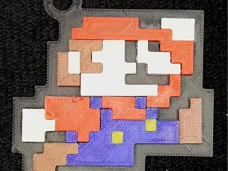 Llavero de Mario Bros en Pixel Art