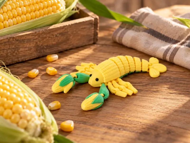Jouet Flexi Homard de Maïs - Fidget Nourriture Amusante