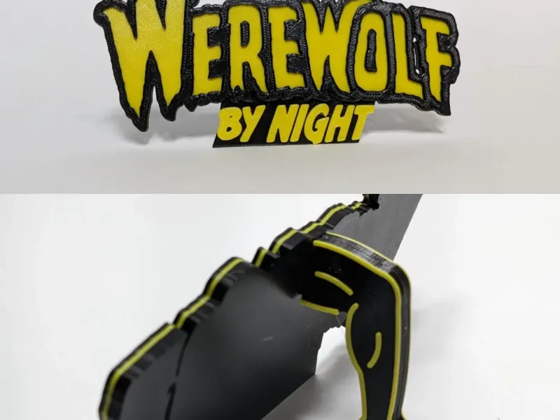 Werwolf bei Nacht – 4-6" Logo-Display mit Aufsteller