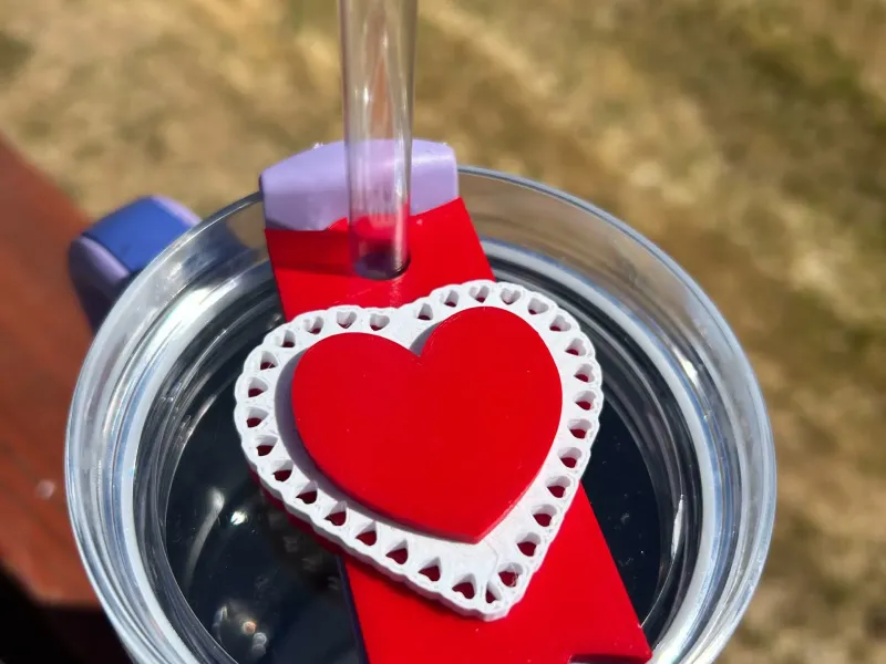 Lace Heart Topper 40oz