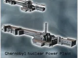 Chernobyl nuclear power plant with open reactor after explos-0