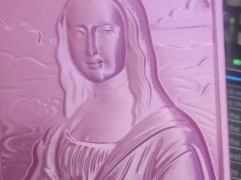 Mona Lisa – Arte de Parede em Relevo 3D (Imprimível em 3D)