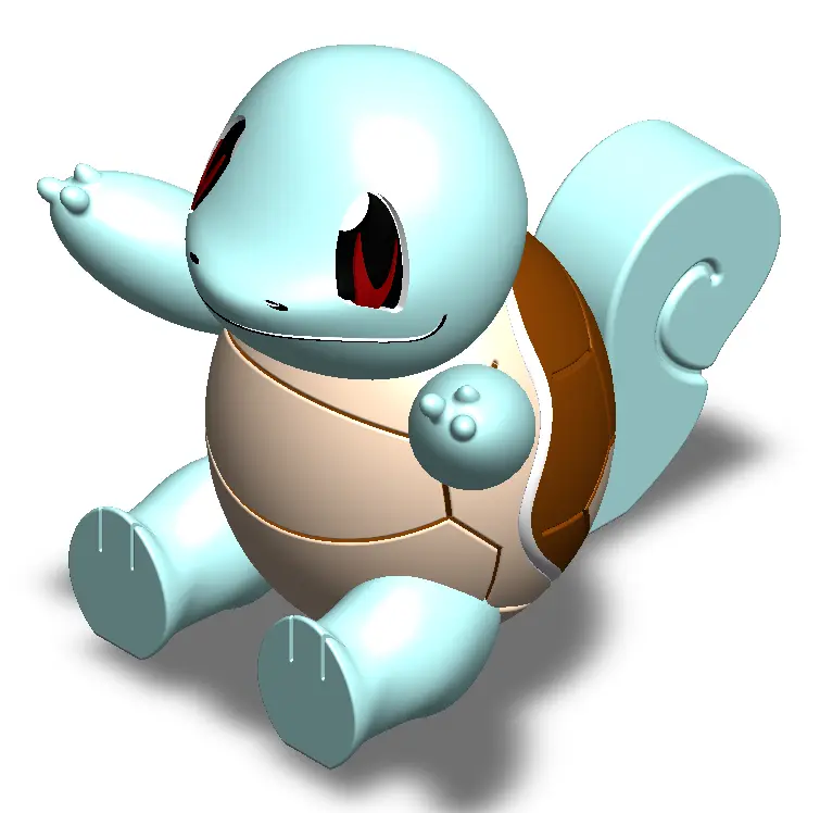 Squirtle sitting no supports pokemon art cute turtle