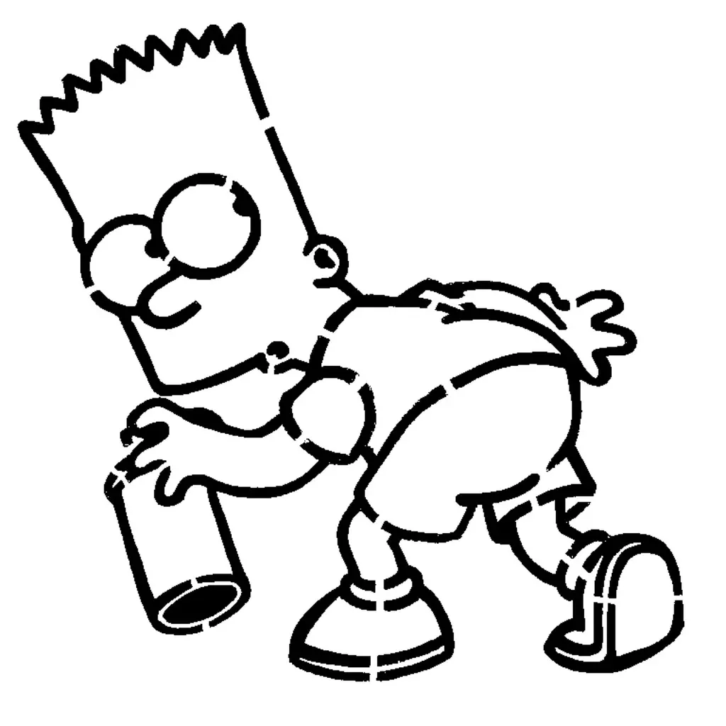 Pochoir Bart Simpson 2