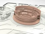 3D MODEL OF THE COLOSSEUM WITH URBAN MAP OF ROME - THE COLOS-3