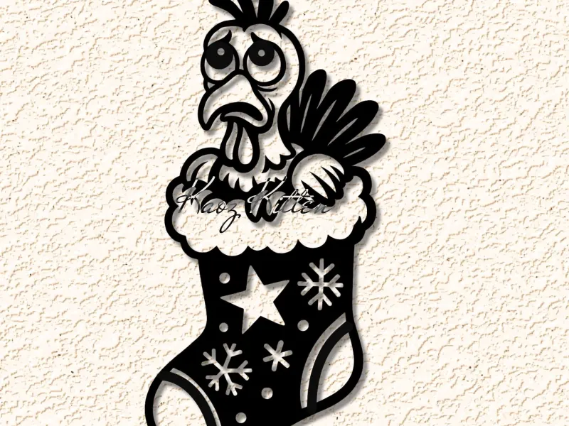 concerned turkey in christmas stocking oranament