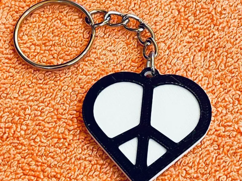 Portachiavi Cuore e Pace