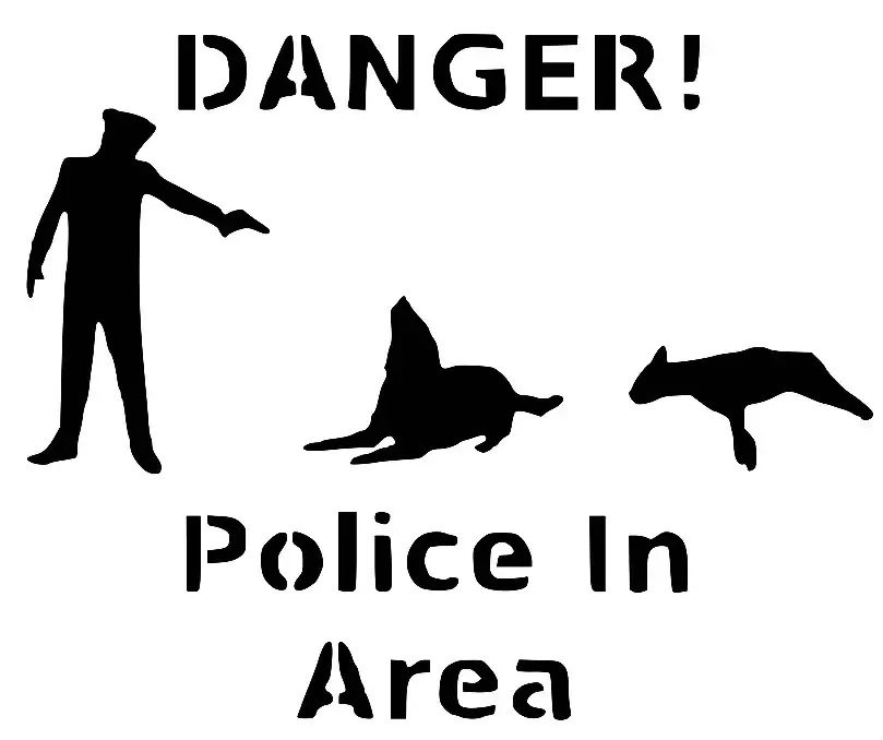 Danger! Police stencil