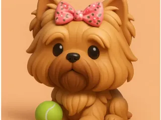 Pytty Yorkshire Terrier with Tennis Ball