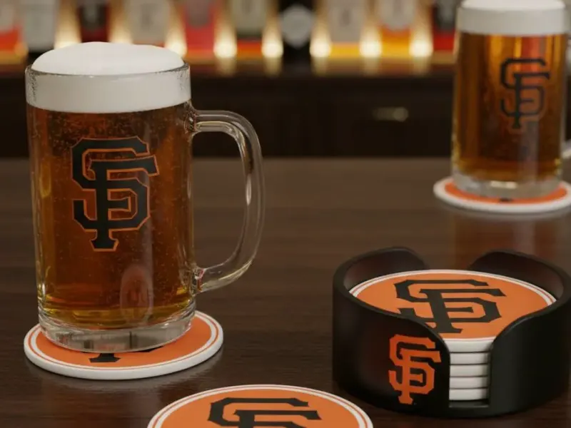 GIANTS COASTERS AND HOLDER