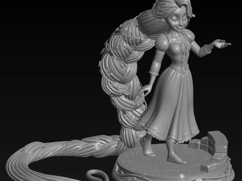 disney princess rapunzel model