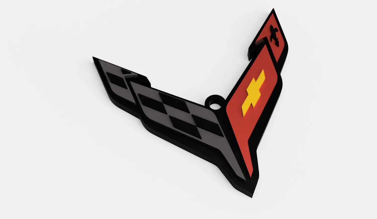 Corvette c8  logo keychain