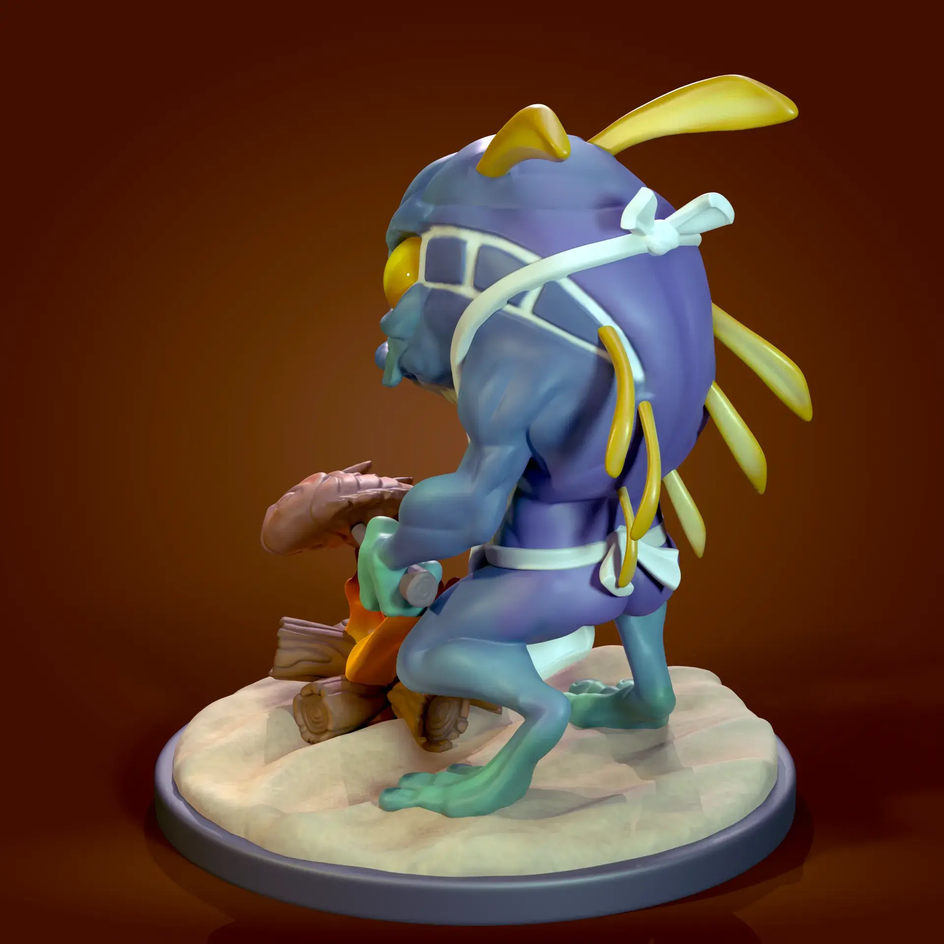 Characters & CreaturesSTL 다운로드 -"Captain" Cookie Murloc - Undefeated minis