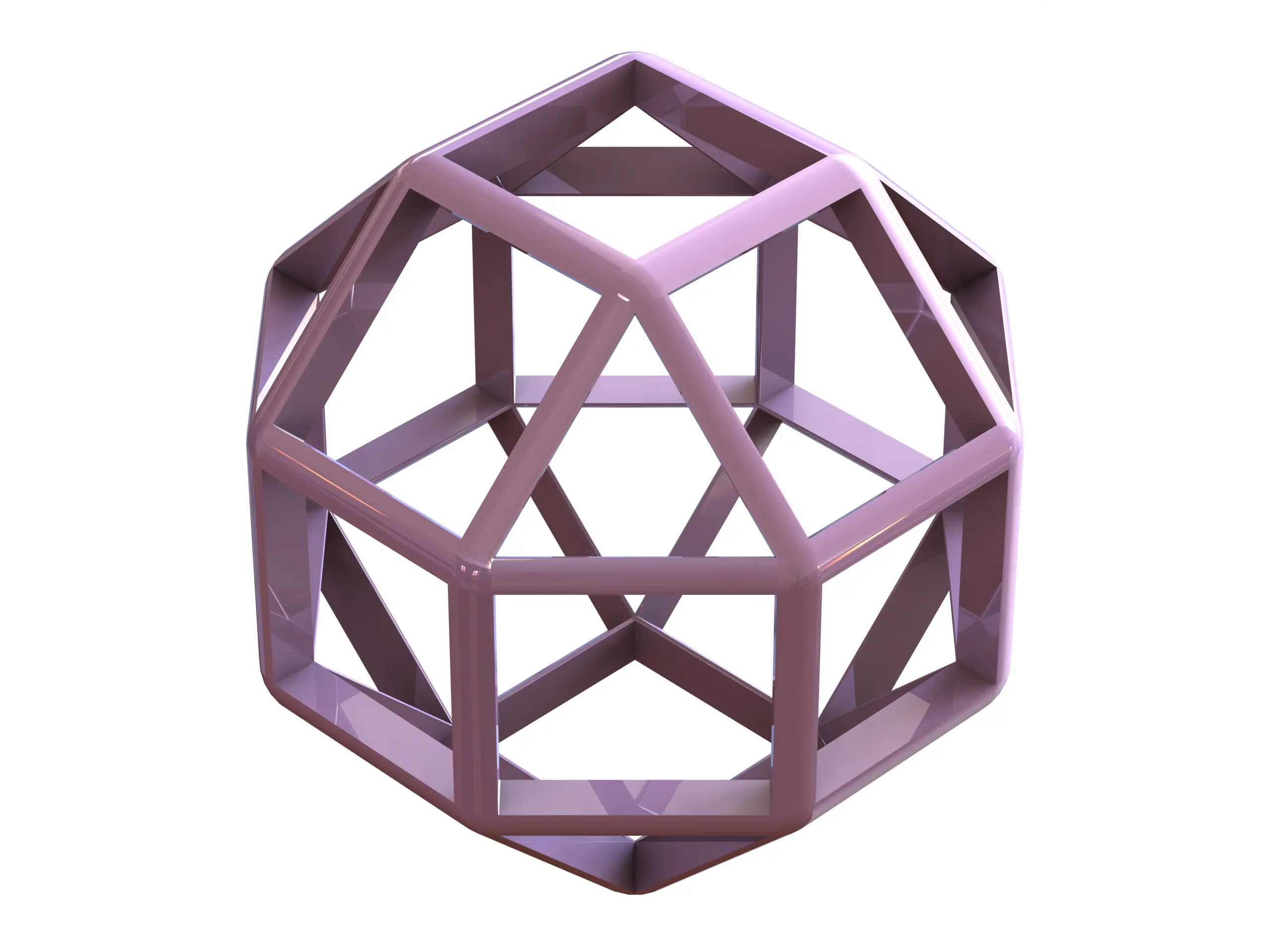Wireframe Shape Rhombicuboctahedron