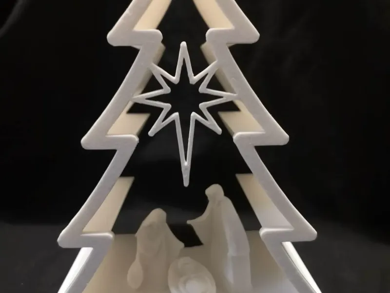 Nativity scene simple tea light