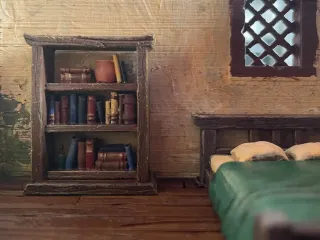 Bookshelf and Cupboard