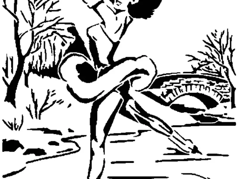 Figure Skater stencil