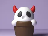 Potted Halloween Ghost-1