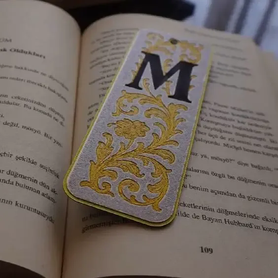 Letter M Bookmark Elegant