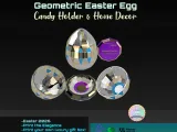 Geometric Low-Poly Easter Egg - Candy Holder & Home Decor-1