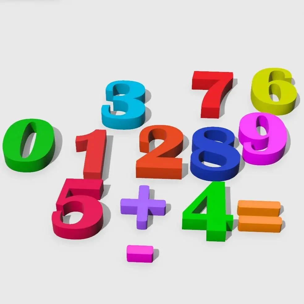 Numbers and Math Symbols - Creality Cloud 3D Model | 3Drop