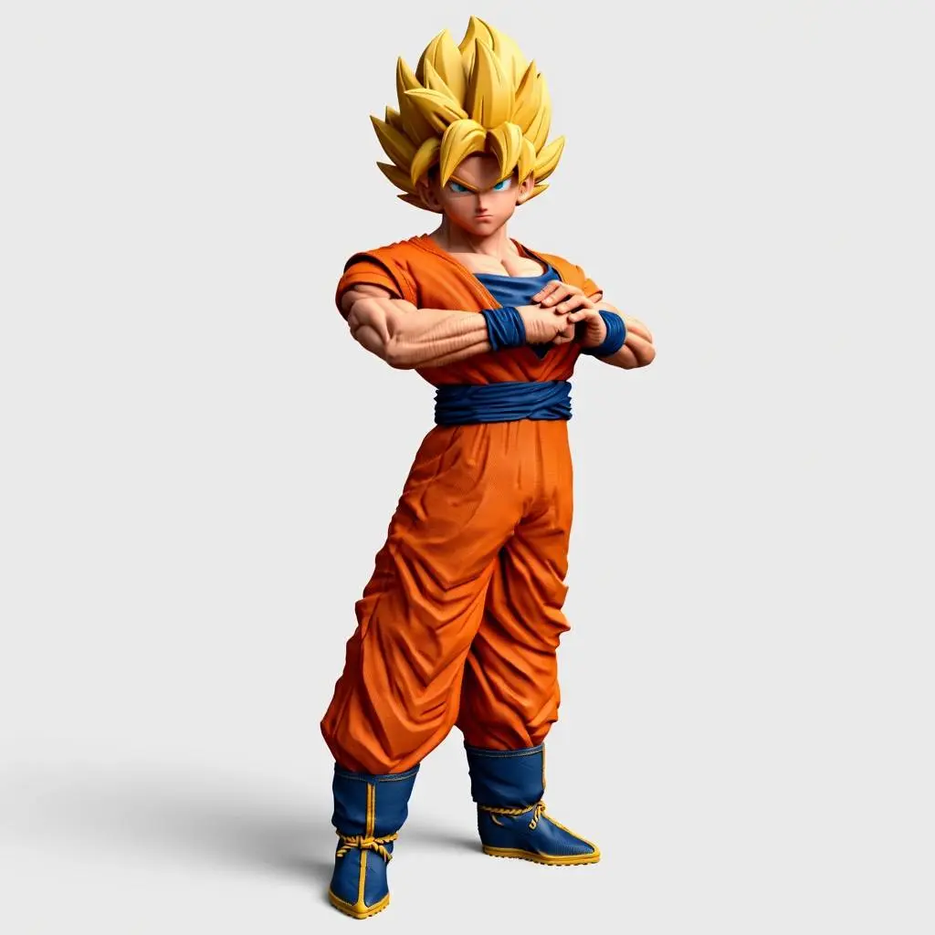 3D Printer Files | 3MF File | Goku Sculpture Fan Art | Creality Cloud