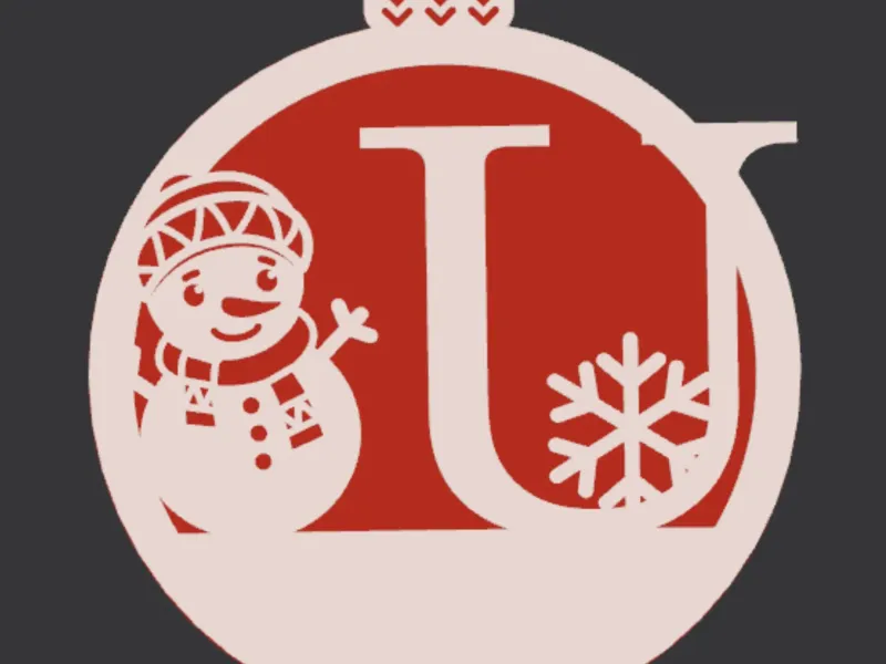 Christmas Tree Ornamnet, Letter U