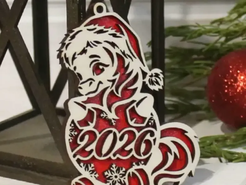 New Year toy horse for the Christmas tree