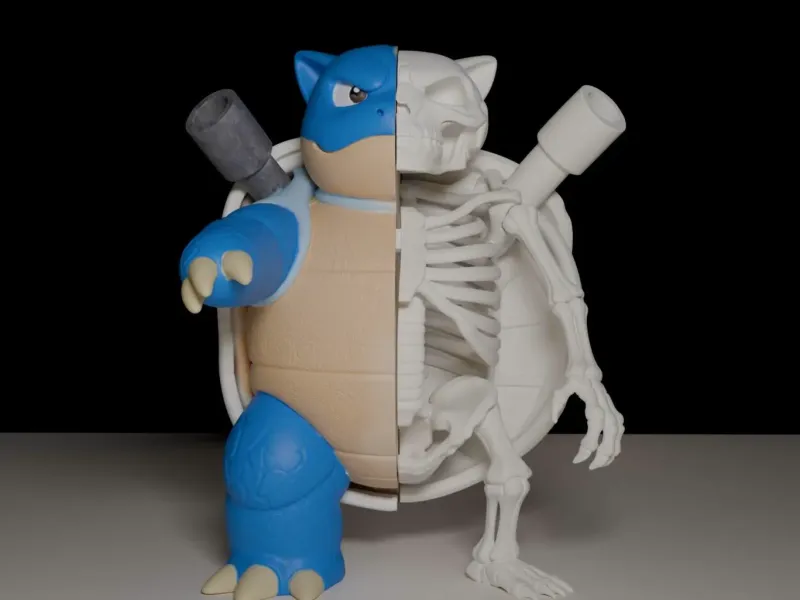 🌀 Blastoise Anatomical Edition – Figura 3D coleccionable