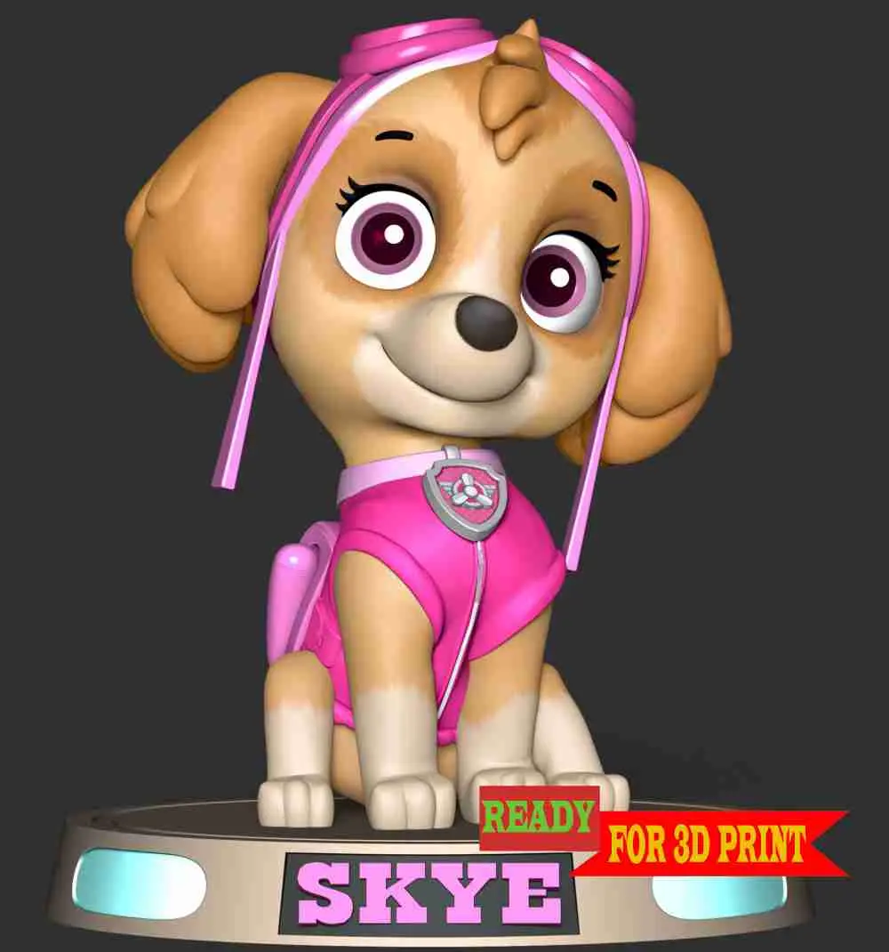 Skye Paw Patrol 3d Models Download Creality Cloud