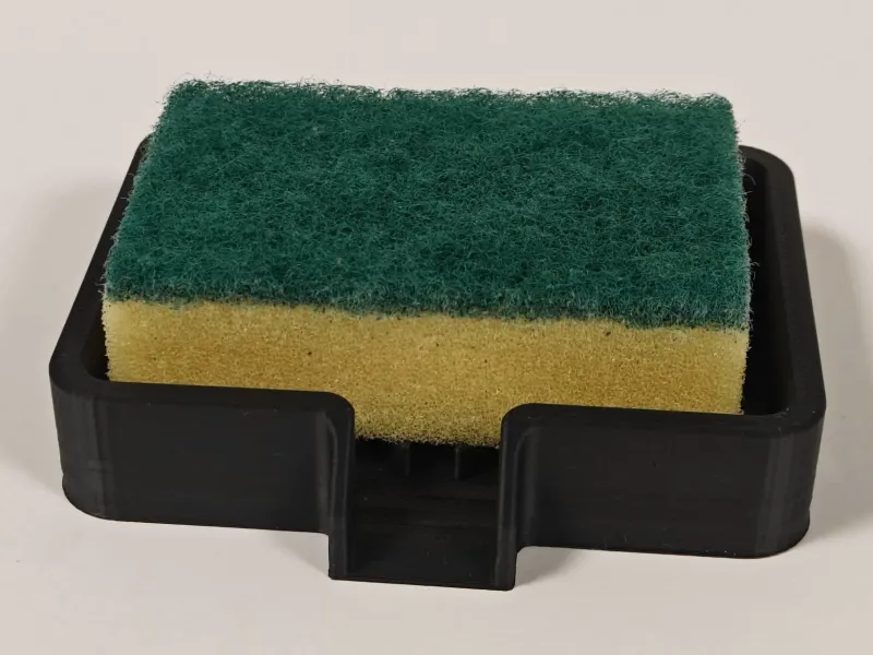 Self-Draining Sponge Holder V2 | Wave Drip Tray