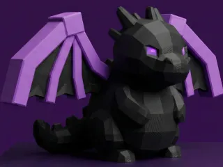 chibi lowpoly enderdragon