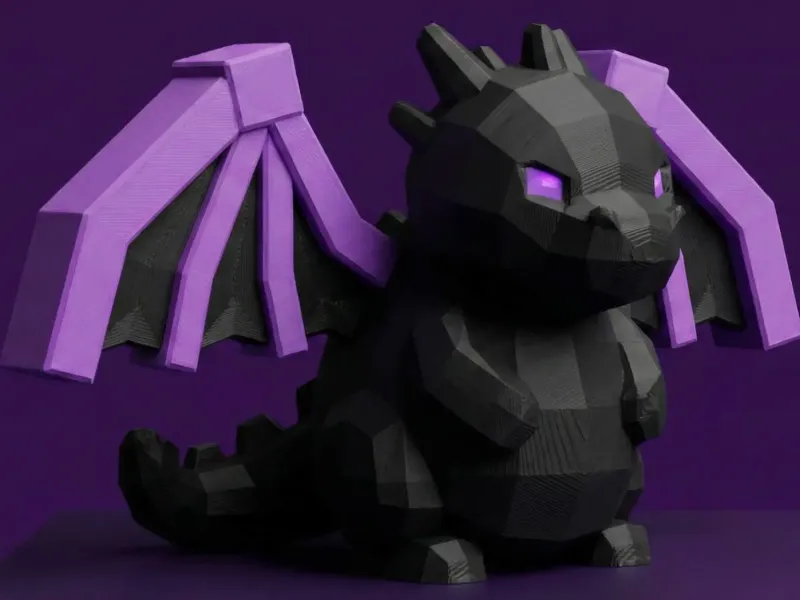 chibi lowpoly enderdragon
