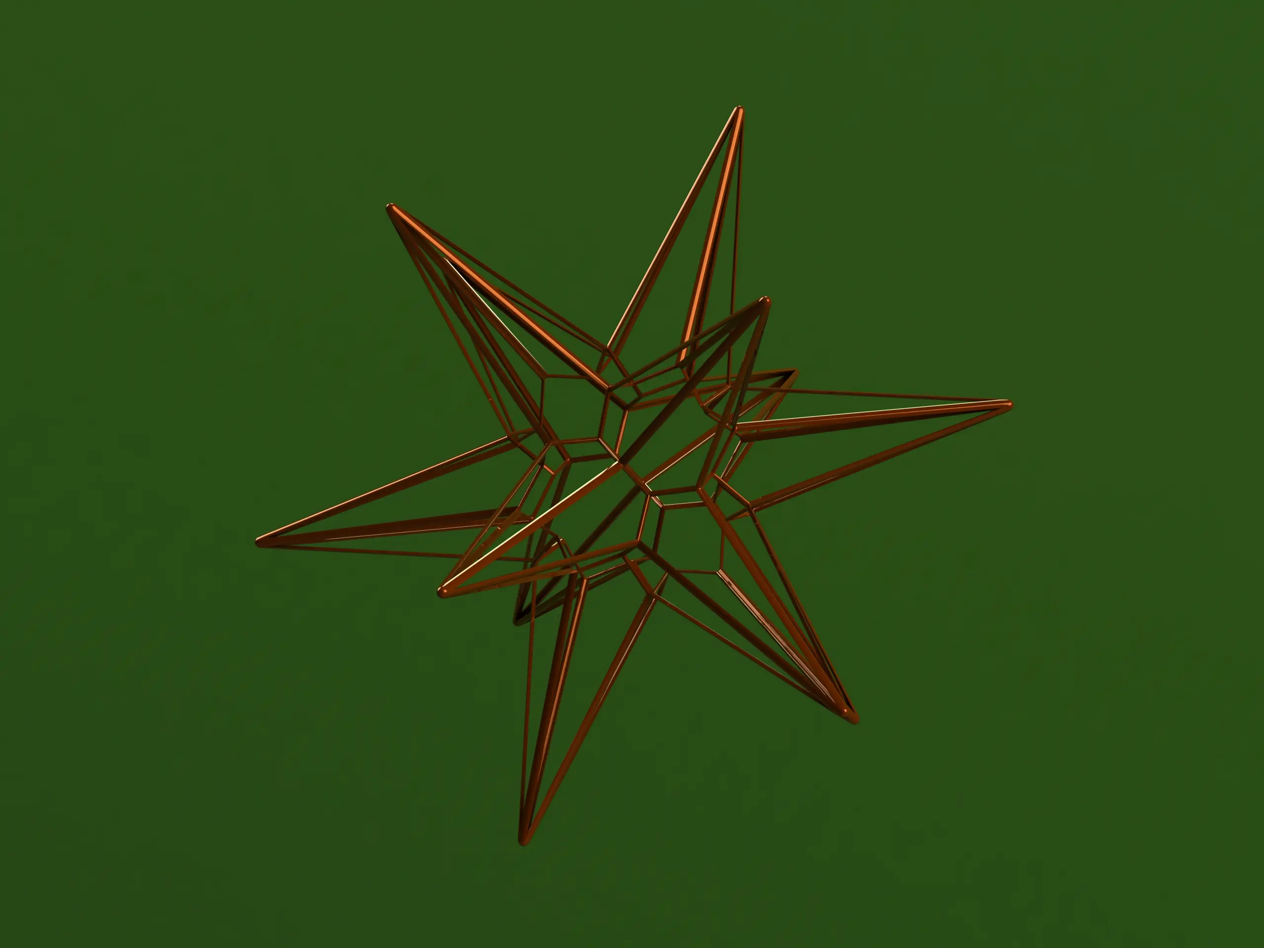 Wireframe Shape Great Triambic Icosahedron