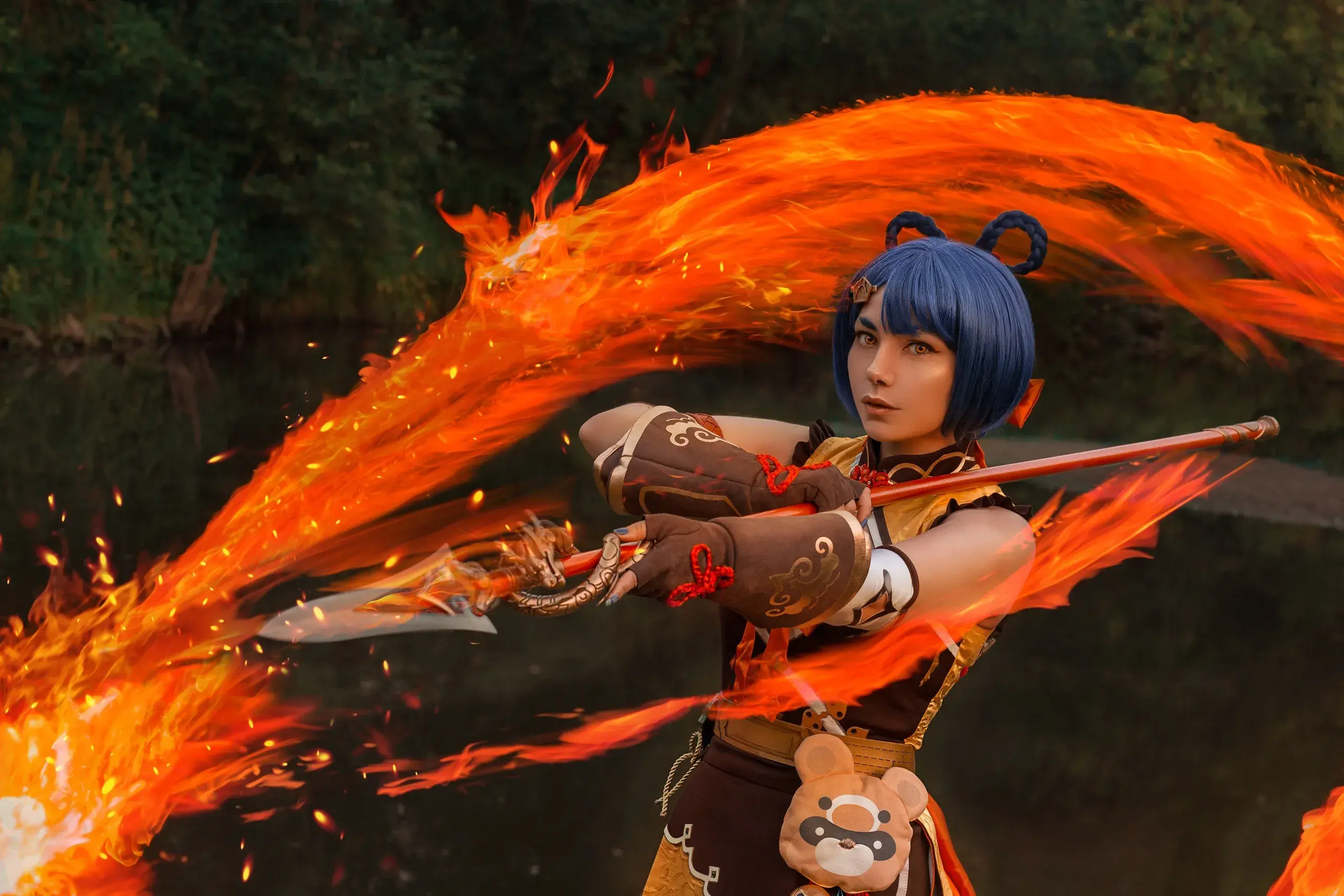 Genshin Impact cosplay Dragons Bane Spear