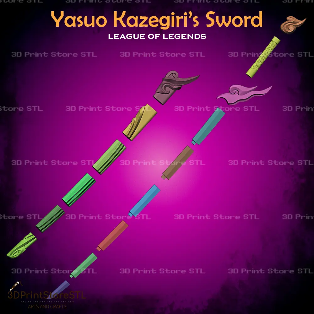 Yasuo Kazegiri Sword Cosplay League Of Legends - STL File