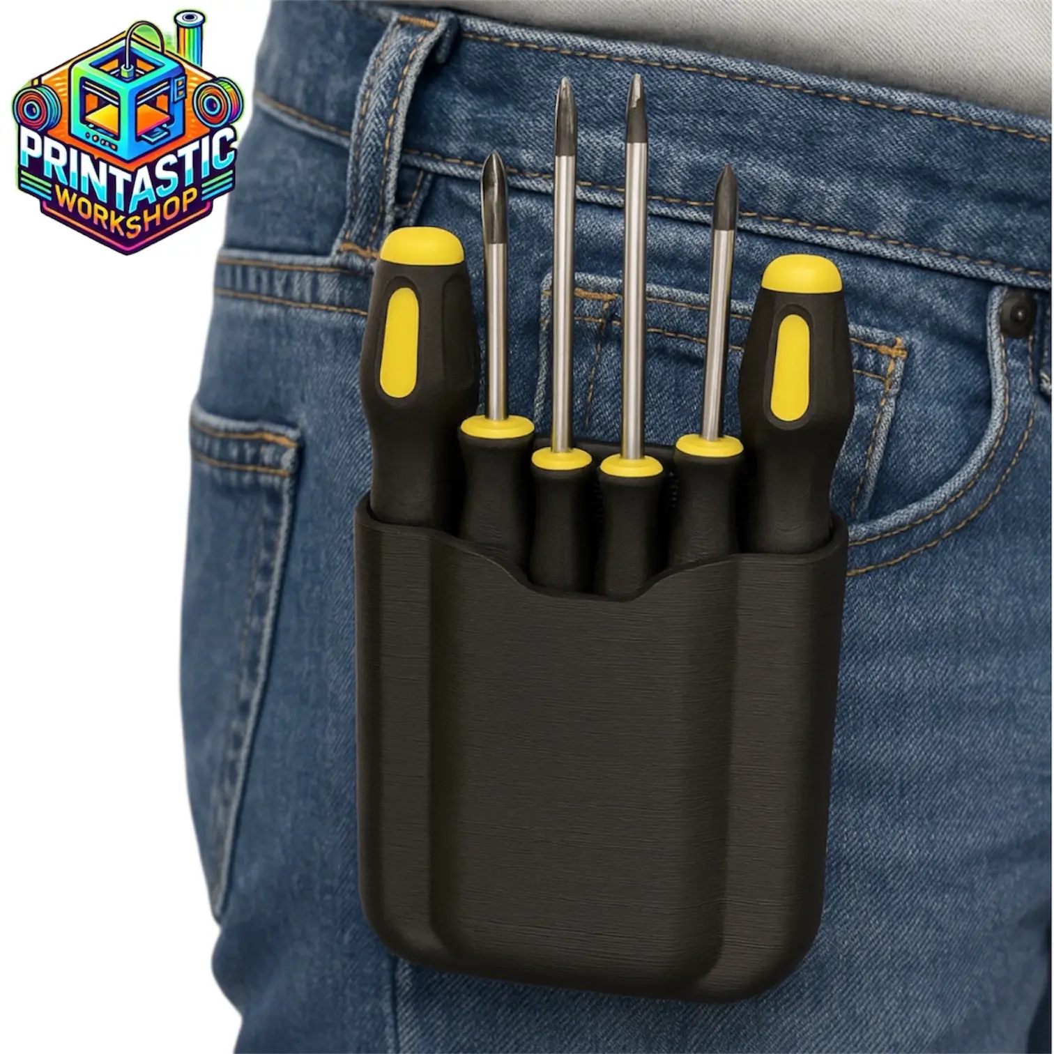 BELT SCREWDRIVER HOLSTER – 3D PRINTED TOOL BELT HOLDER