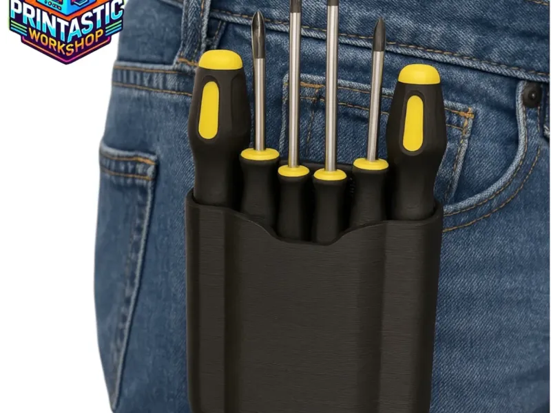 BELT SCREWDRIVER HOLSTER – 3D PRINTED TOOL BELT HOLDER