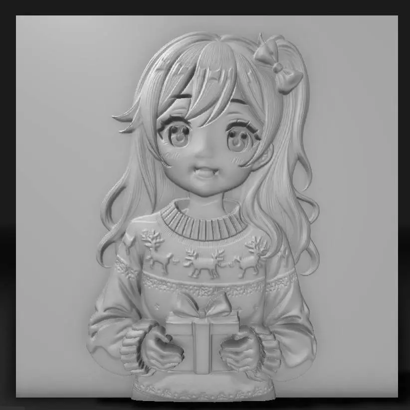 anime girl giving gift