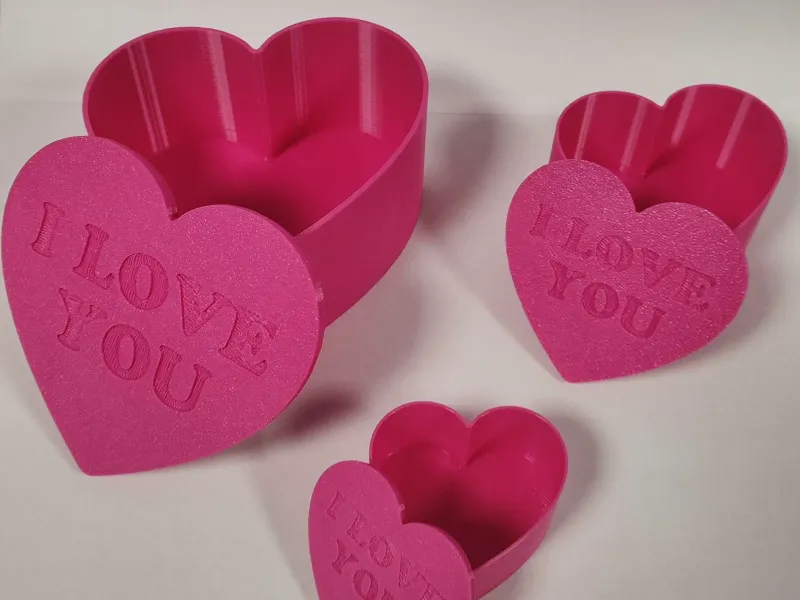 "ICH LIEBE DICH" Herz-Geschenkbox-Set | 3 Größen