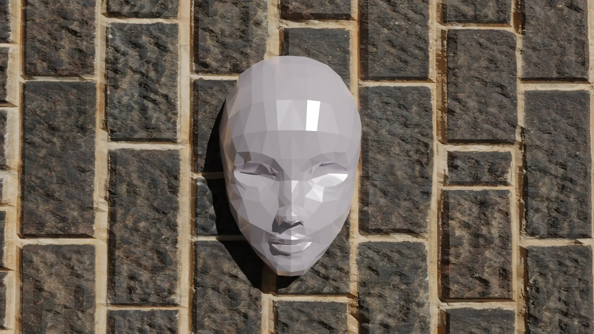 Low-Poly Female Head